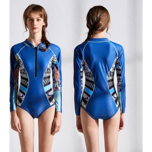 Swimsuits Women Summer 2019 Rash Guard Swimsuit Bikinis For Beach Swimwear Womens Surfing Long Sleeve Swimming Rash Guard