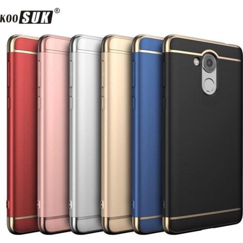 Huawei honor 8x 7X 6X GR5 2017 PC Hard Case Back Cover For Huawei Honor 8X 7X 3 in 1 Gold plated Phone Protective Shell Coque