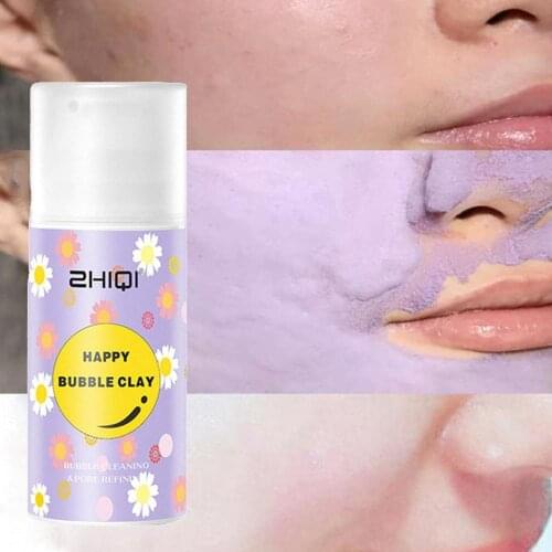 1pcs Extract Clearing Bubble Mud Cream Mask Moisturizer Deep Pore Cleaning Shrink Face Cream Mask
