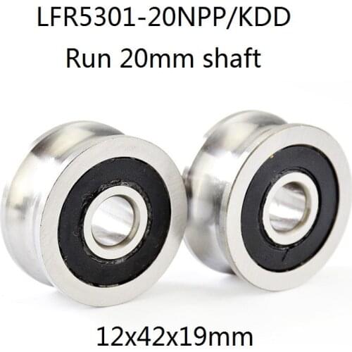100pcs/lot LFR5301-20NPP LFR5301-20KDD LFR5301 U Groove Track Guide Roller Pulley 12x42x19mm LFR5301-20