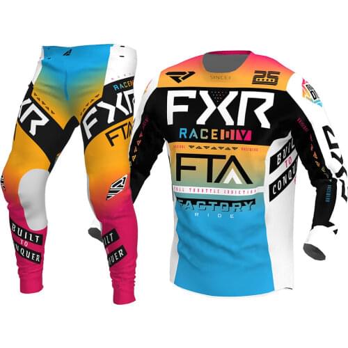 2022 FXR off-road motorcycle gear set motogpfox Off Road Jersey and Pant Dirt Bike MX set Moto Jersey Set long-sleeved motorcycl