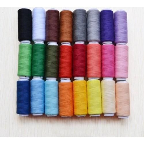 24rolls/lot Top Quality 24 Colors 200 Yards Sewing Threads DIY Sewing Thread Kit for Hand Sewing or Machine Sewing Thread