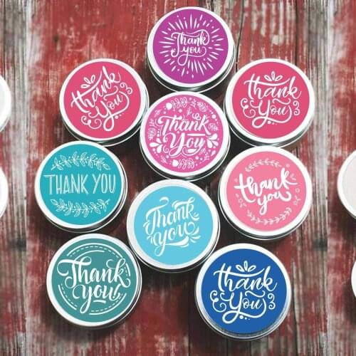 500pcs/ROLL 8 Designs Customized Thank You Stickers Scrapbooking Envelope S Handmade Crafts Wedding Decoration Seal Labels