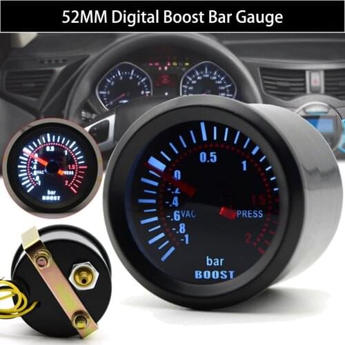 52mm Turbo Boost Gauge Pressure LED Display Vacuum Meter High Accuracy Easy Operation PSI Turbo Pressure Gauge Car Accessories