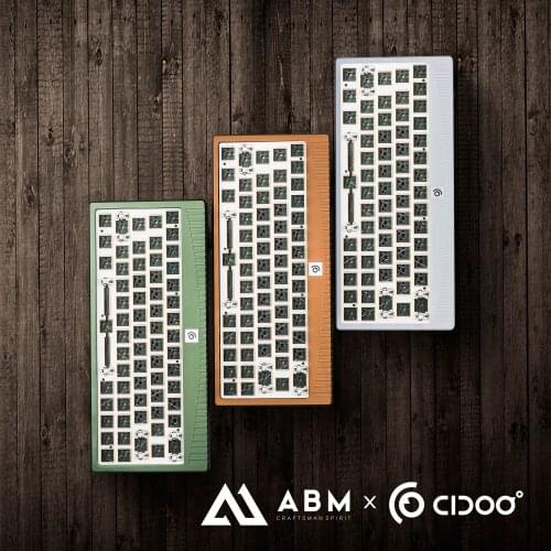 ABM64 ABM 64 Anodized Aluminum Mechanical Keyboard Kit 60% Hot Swappable Switch Bluetooth 5.0 2.4G Cable Mode RGB Led Type c