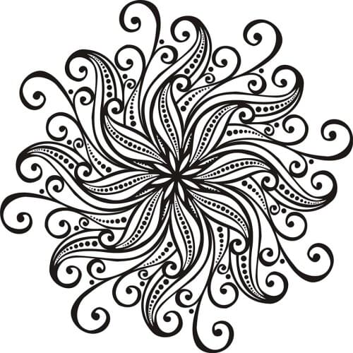 Free Shipping Vinyl Wall Sticker Decal Home Decor Namaste Om Mandala Ornament Moroccan Pattern Yoga