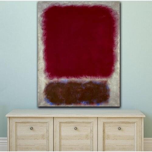Large Size Print Wall Pictures For Living Room Mark Rothko (RED OVER BROWN) Painting Canvas Art Home Decor Modern Oil Painting