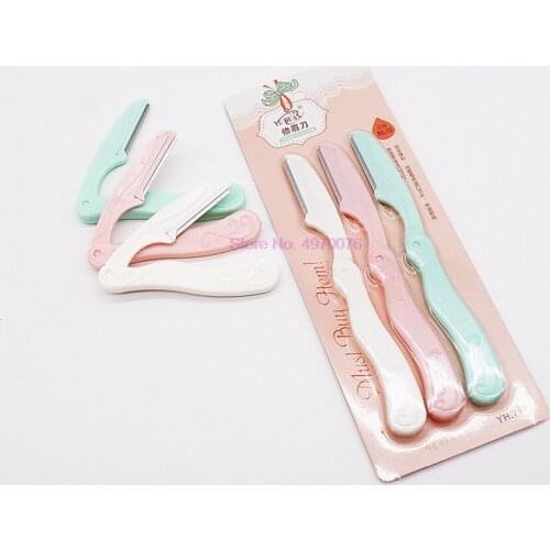 DHL 200set 3pcs/set Scraping Eyebrow Knife / Shaved Eyebrow Knife Scratch Skin Care