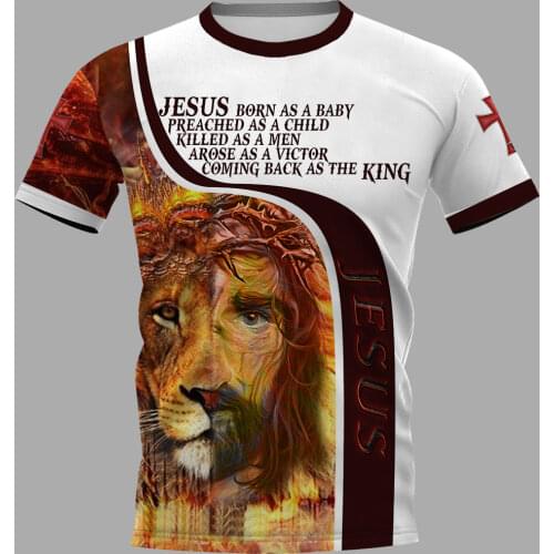 PLstar Cosmos Jesus Lion 3D Printed t-shirt Harajuku Streetwear T shirts Hip hop Men For Women Short Sleeve style-1