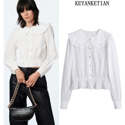 Женские белые рубашки KEYANKETIAN China At AliExpress