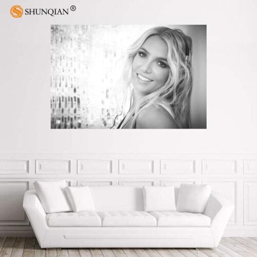 Nice Britney Spears Poster Custom Satin Poster Print Cloth Fabric Wall Poster Print Silk Fabric Print Poster 18-1-16