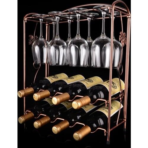 Red wine fold rack organizer show glass holder metal bottle holder bottle storage wine organizer wine collection