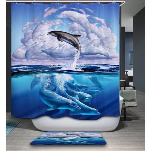 Best Selling Pineapple Clover Color Print Waterproof and Mildew Proof with Hook Fashion Shower Curtain Bathroom Decoration