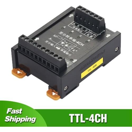 Differential to collector/TTL/single-ended differential signal converter encoder 2 3 4 channel 5V to 24V