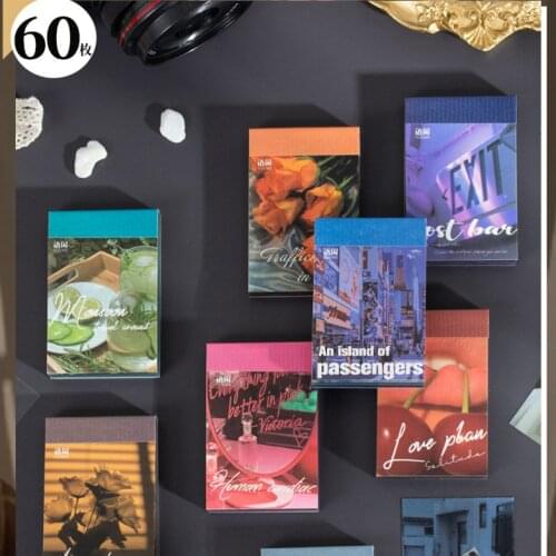 60pcs Romantic Scenery Kawaii Stickers Stick Labels Scrapbooking Set Notebook Stationery Sticker For Diary Journal Planner Album