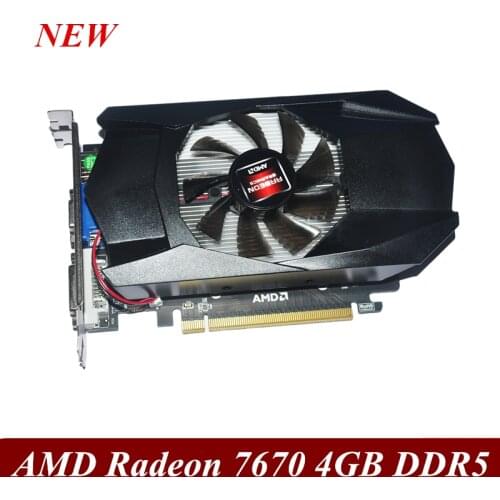 New original AMD Radeon HD7670 4GB DDR5 discrete graphics HD 7670 PCI-E office video card VGA HD-MI DVI interface