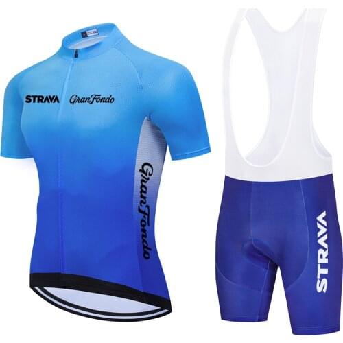 New 2021 STRAVA Cycling Jersey set Team Clothing 20D Bike Shorts Ropa Ciclismo Summer Quick Dry Pro BICYCLING Jersey Bottom Wear
