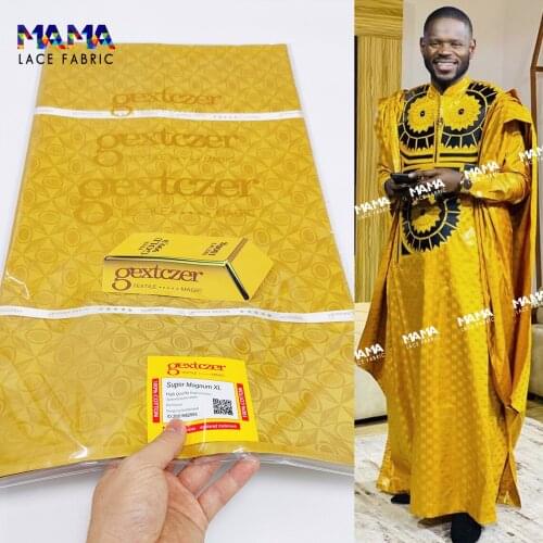 New Pattern !!! 5 Yards African Perfume Bazin Riche French Basin Riche Original Brocade For Gambia Men Cloth Sewing