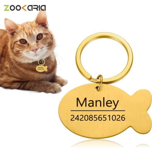 Personalized Cat Id Tags Pet Collars with Name Number ID Tag Kitten Collars Necklace for Pets Dog Accessories