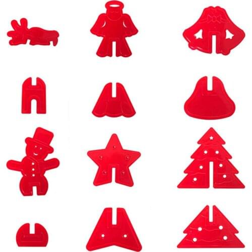 12-Piece Cookies Press Mold Halloween DIY Biscuit Mold Set Biscuit Mould Make Small Chocolates To Decorate Family Cupcakes