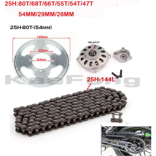 Mini Moto 47cc 49cc Drive System 25H Chain with Gear Box And Rear Sprocket Fit Pocket Bike