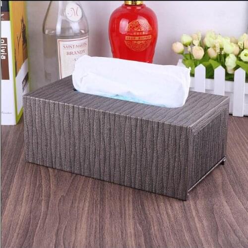 Luxurio Vintage wooden+PU leather tissue box holder tissue case box napkin holder paper napkin holder for Home DecorationPZJH009