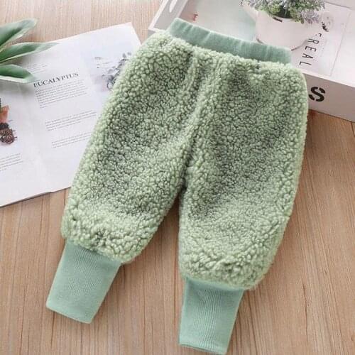 Winter Kids Pants Thick Fleece Trousers Warm Clothing Boy Pants Girl Leggings Children Cotton Trousers Windproof Snow Pants