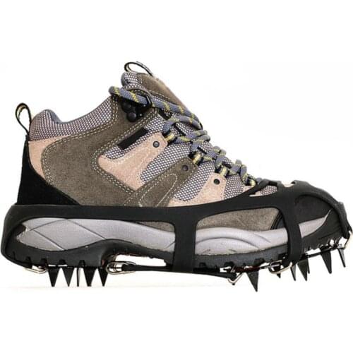 1 Pair 18-Teeth Winter Hiking Climbing Chain Cleats Snow Non-slip Shoes Crampons