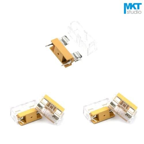 10Pcs Free Shipping Sample Fuse Holder Base Socket With Transparent Cover For 5*20mm Glass Tube Fuse