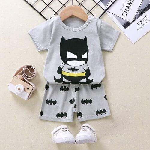 2021 Summer New Childrens Clothing Kids Short Sleeve Set Wholesale Boys Girls Brand T-shirt Shorts Two Sets Baby Cotton