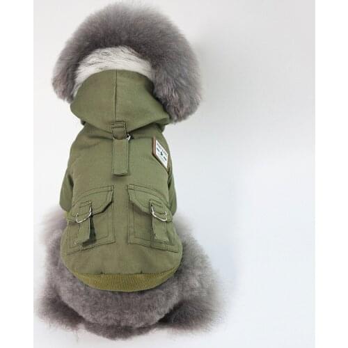 2021 Autumn Winter Dog Clothes For Small Dogs Boy Girl Teddy Coat Fleece Keep Warm Thick Wadded Jacket Puppy Outfit Pet Clothing