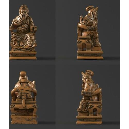 3D model stl format, 3D solid model rotation sculpture for cnc machine Kwan Kung