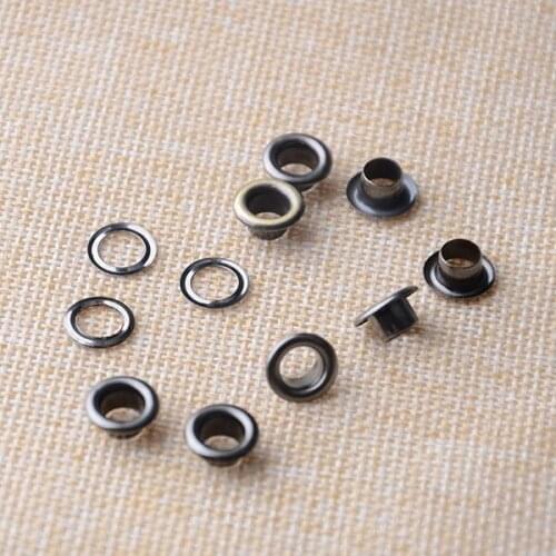 5mm Purse Grommets with Washers 1/5 inch Gunmetal Hole metal Eyelets 1000pcs/lot