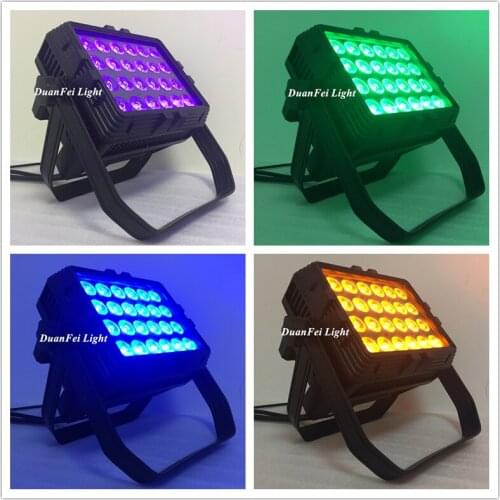 6Pieces 24x18W RGWA UV 6in1 Wall Washer Dmx Waterproof Par LED Outdoor Wash Light