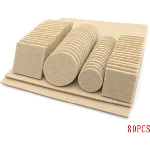 2021 New 80/130pcs Furniture Chair Table Leg Self Adhesive Felt Wood Floor Protector Pads
