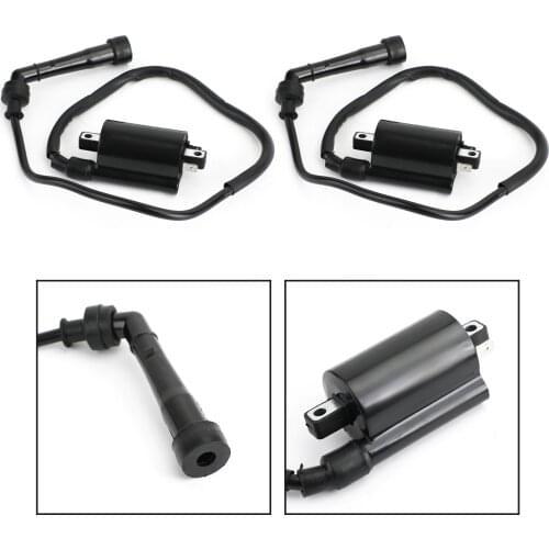 Artudatech 2Pcs Ignition Coil Models With SPARK PLUG CAP for Kawasaki EN500C Vulcan 500 1996-2009 Motorcycle Accessories Parts