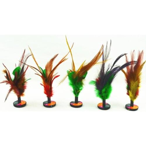 Authentic 20 pcs chicken feathers shuttlecock sports training dedicated goose spline multicolor flower shape shuttlecock