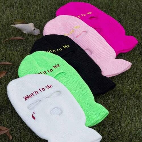 Balaclava Army Tactical Mask 3 Hole Full Face Mask Ski Winter Hat Halloween Party Balaclava Cycling Mask Limited Embroidery