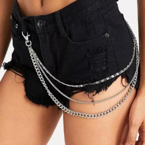 Boho Body Jewelry Trendy Belt Waist Chain For Women Men Pants Chain Multi Layer Trousers Keychain Jewelry Jeans Body Chain