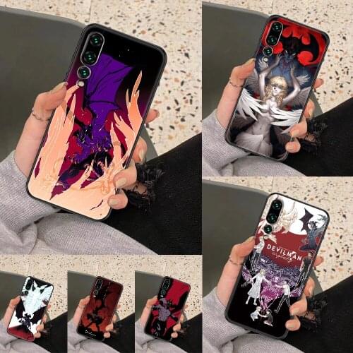 Anime DEVILMAN crybaby Phone case For Huawei P Mate P10 P20 P30 P40 10 20 Smart Z Pro Lite 2019 black fashion bumper silicone