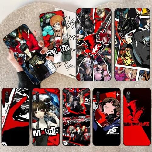 YJZFDYRM Persona 5 Coque Shell Phone Case for Xiaomi Mi 10 Pro lite Mi9 9SE 8SE Pocophone F1 Mi 9T Pro