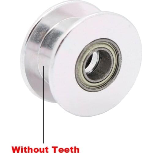 3d printer parts Aluminum GT2 20 Tooth Perlin passive Idle Timing Belt Pulley Gear Bore 5mm for 2GT Synchronous Belt Width 6MM