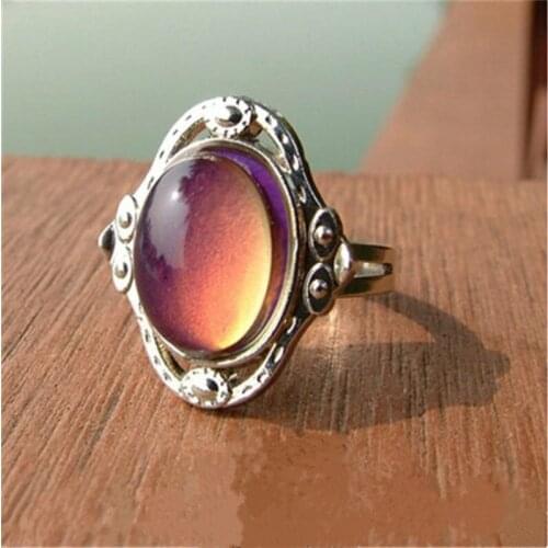 Dropshipping / Mood Ring Temperature change color/ Present for christmas gifts for kids Adjustable Size Ring