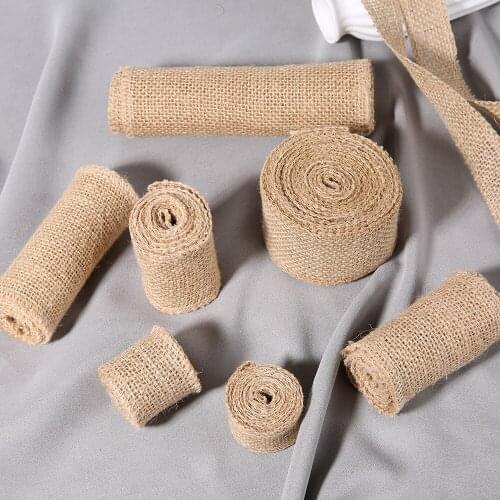 DIY Handmade Materials Braided Jute Rope 2 Meter Roll Ribbon Wedding Party Christmas Decoration DIY Crafts Gift Packaging Ribbon