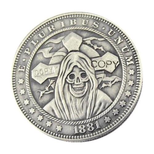 HB(103)US Hobo 1881 Morgan Dollar Creative Silver Plated Copy Coins