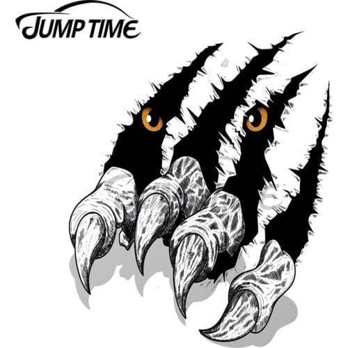 JumpTime 13 x 7.7cm Tiger Claw Scratches Car Accessories Stickers Bumper Decal Sticker Vinyl Material Occlusion Scratch Decor