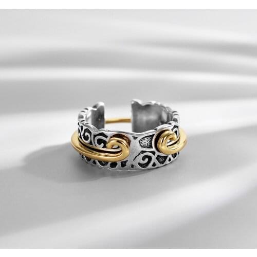 Personality Exquisite Journey To The West Tight Hoop Curse Open Ring Retro Couple Ring Fashion Men and Women Valentine Day Gift