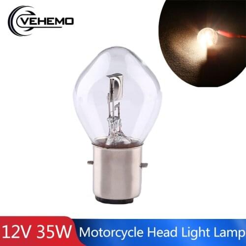 12V 35W ATV Moped Scooter Motorcycle Head Light Lamp Bulb B35 BA20D car Accessories