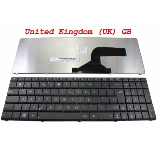 New Laptop keyboard for Asus X53 X54H k53 A53 N53 N60 N61 N71 N73S N73J P52 P52F P53S X53S A52J X55V X54HR X54HY Black UK GB