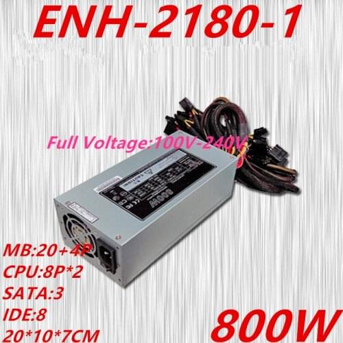 New PSU For Enhance 2U 800W Power Supply ENH-2180-1